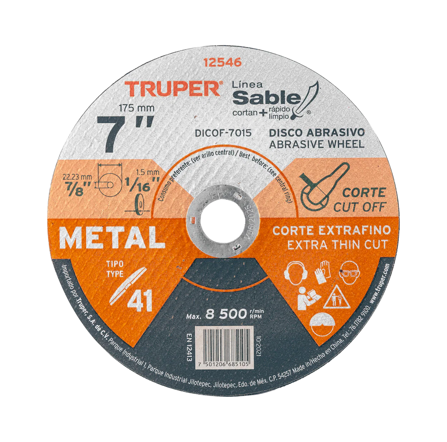 Disco corte metal