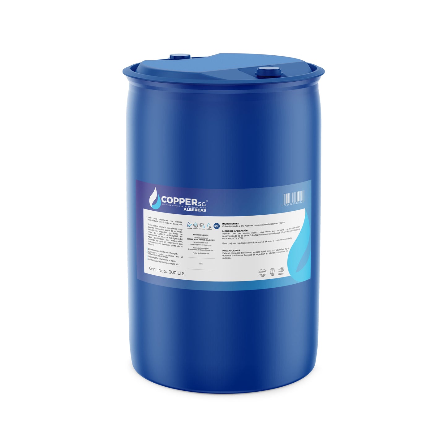 Copper Albercas 200Lt.